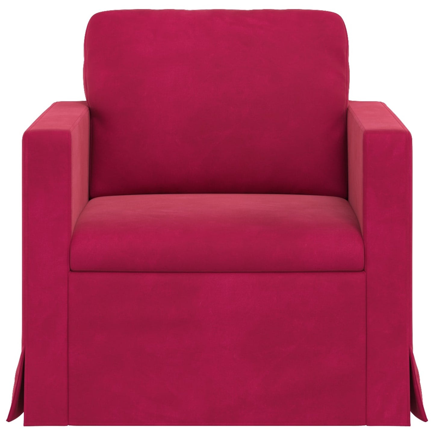 vidaXL Καναπές Κόκκινο 78 x 78 x 80 εκ. Βελούδο