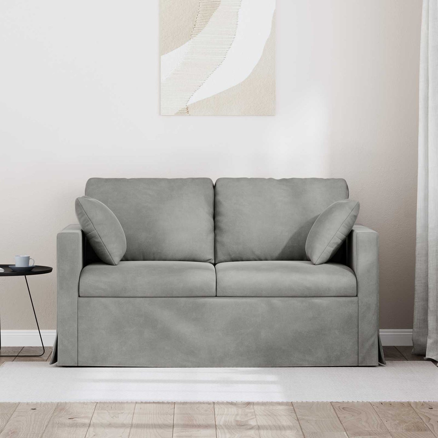 vidaXL Καναπές Ανοιχτό γκρι 138 x 78 x 80 εκ Βελούδο