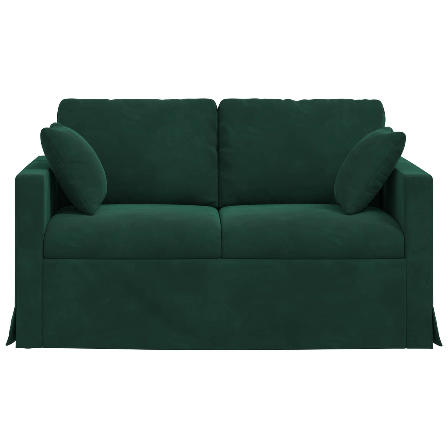 vidaXL Καναπές Σκούρο Πράσινο 138 x 78 x 80 εκ Βελούδο