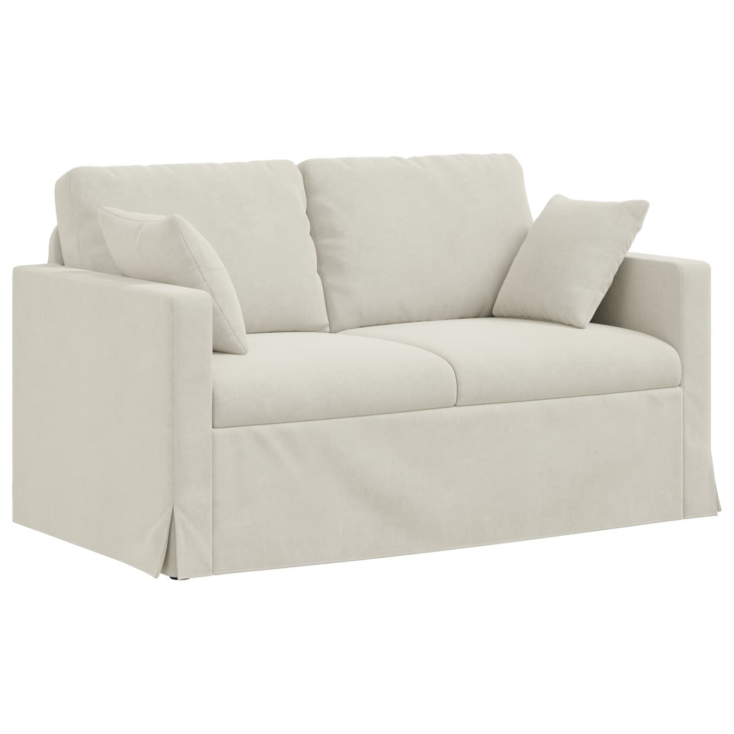 vidaXL Καναπές Κρεμ 138 x 78 x 80 εκ Βελούδο
