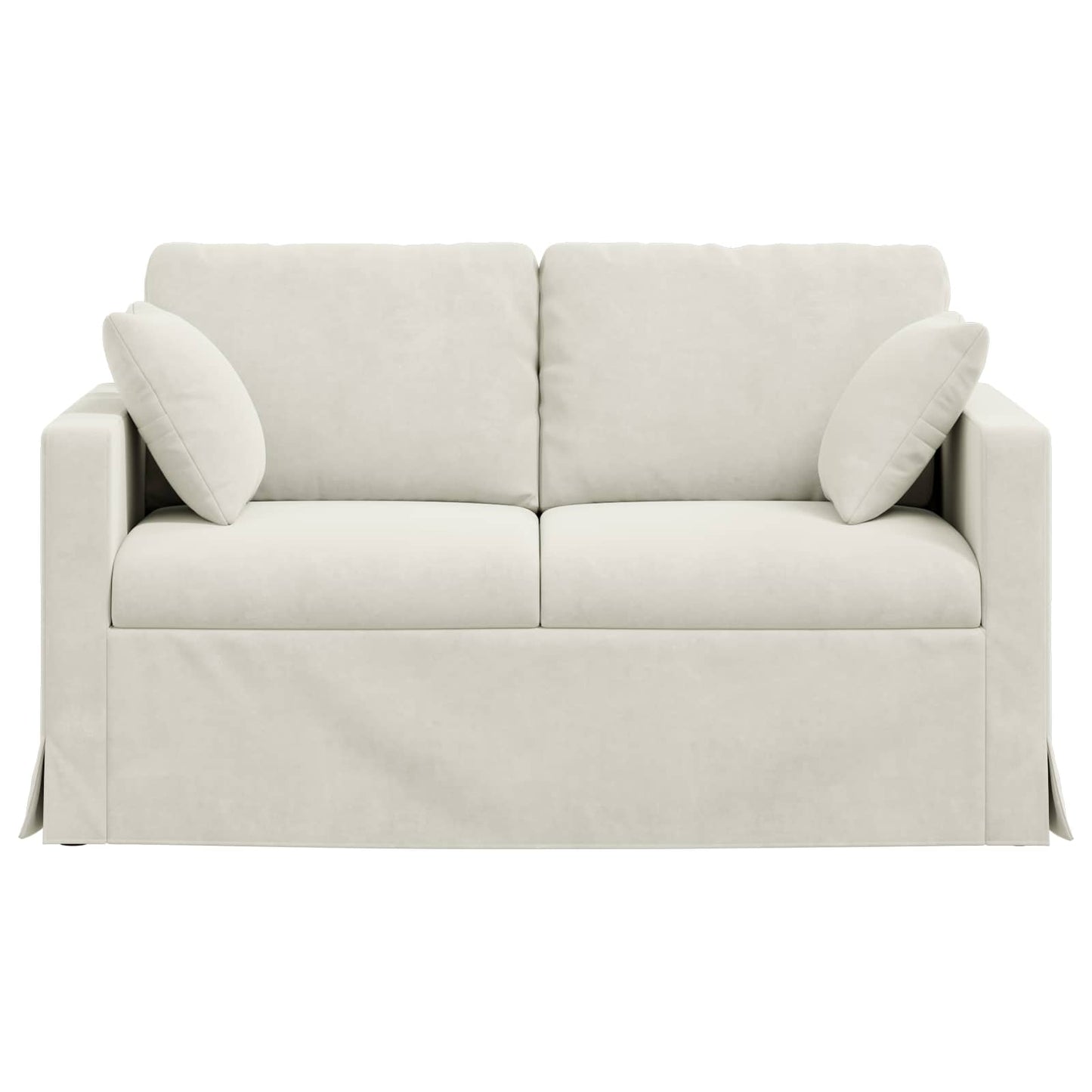vidaXL Καναπές Κρεμ 138 x 78 x 80 εκ Βελούδο