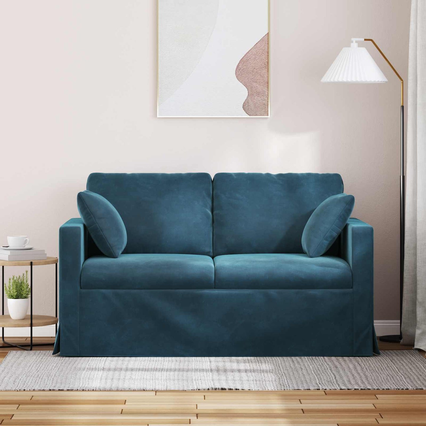 vidaXL Καναπές Μπλε 138 x 78 x 80 εκ Βελούδο