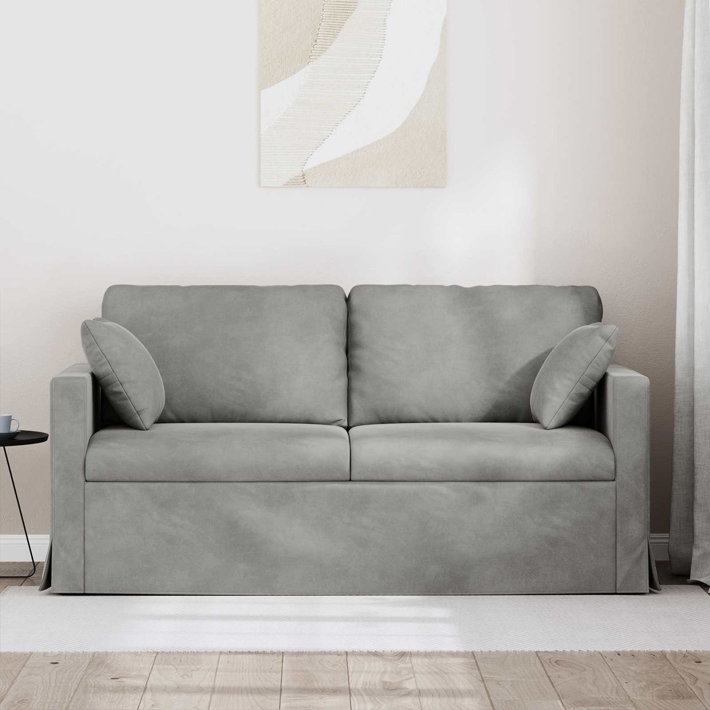 vidaXL Καναπές Ανοιχτό γκρι 158 x 78 x 80 εκ Βελούδο