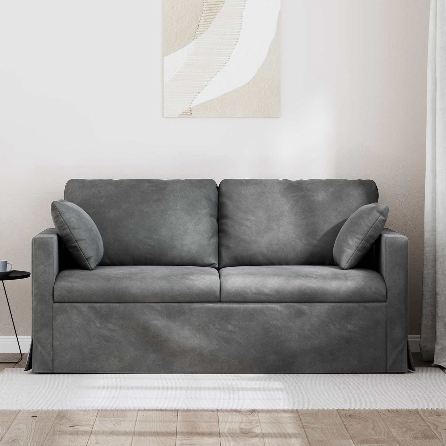 vidaXL Καναπές Σκούρο Γκρι 158 x 78 x 80 εκ Βελούδο