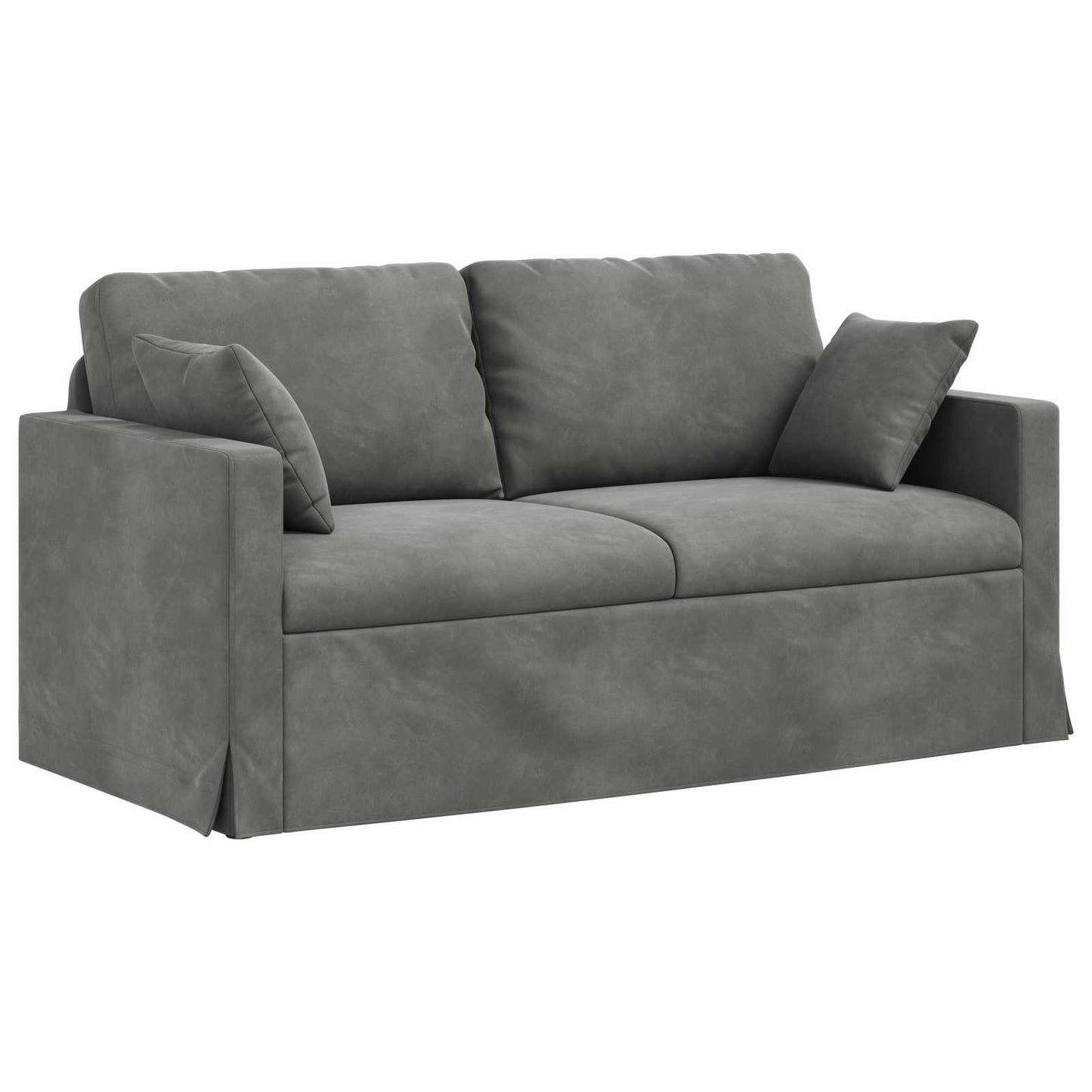 vidaXL Καναπές Σκούρο Γκρι 158 x 78 x 80 εκ Βελούδο