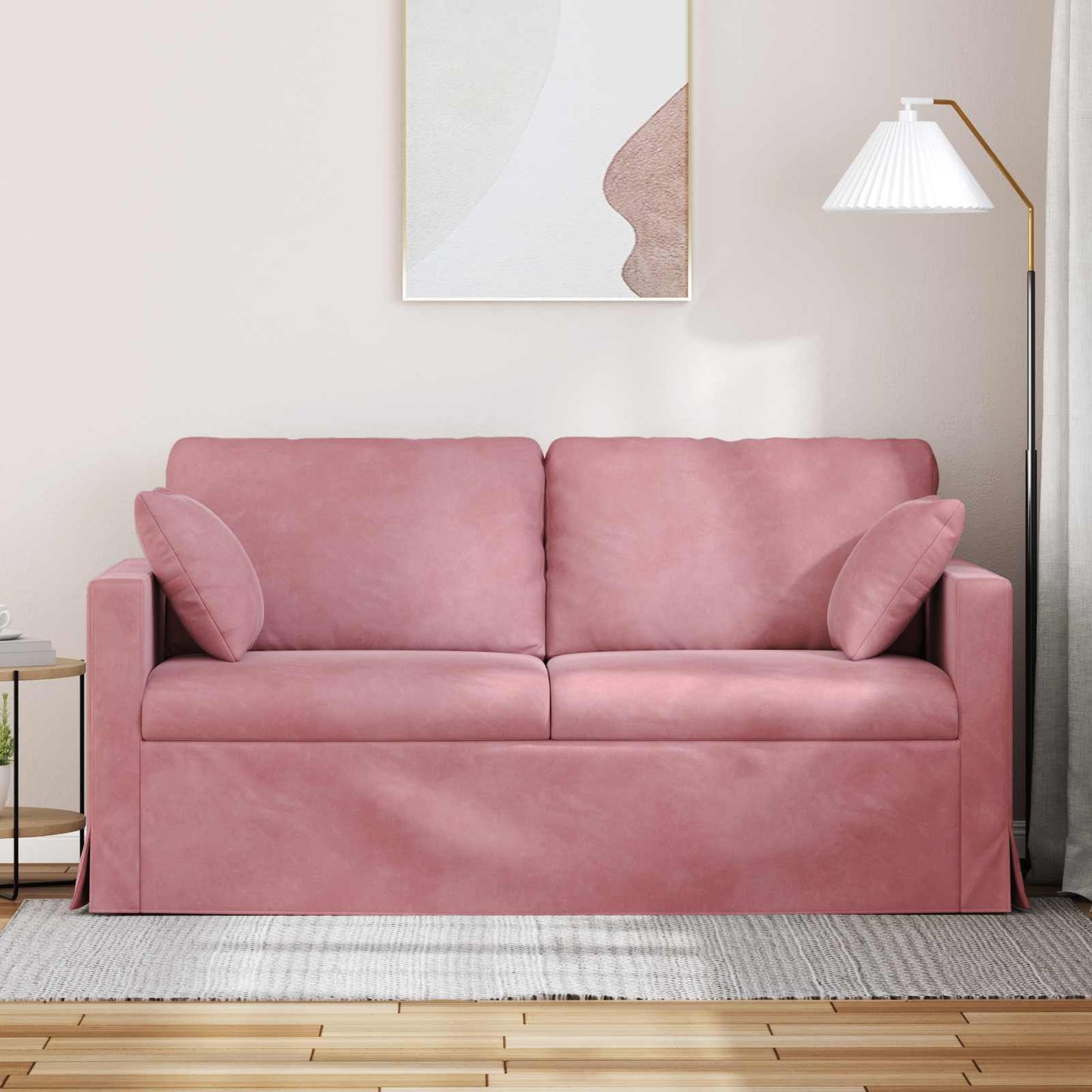 vidaXL Καναπές Ροζ 158 x 78 x 80 εκ Βελούδο