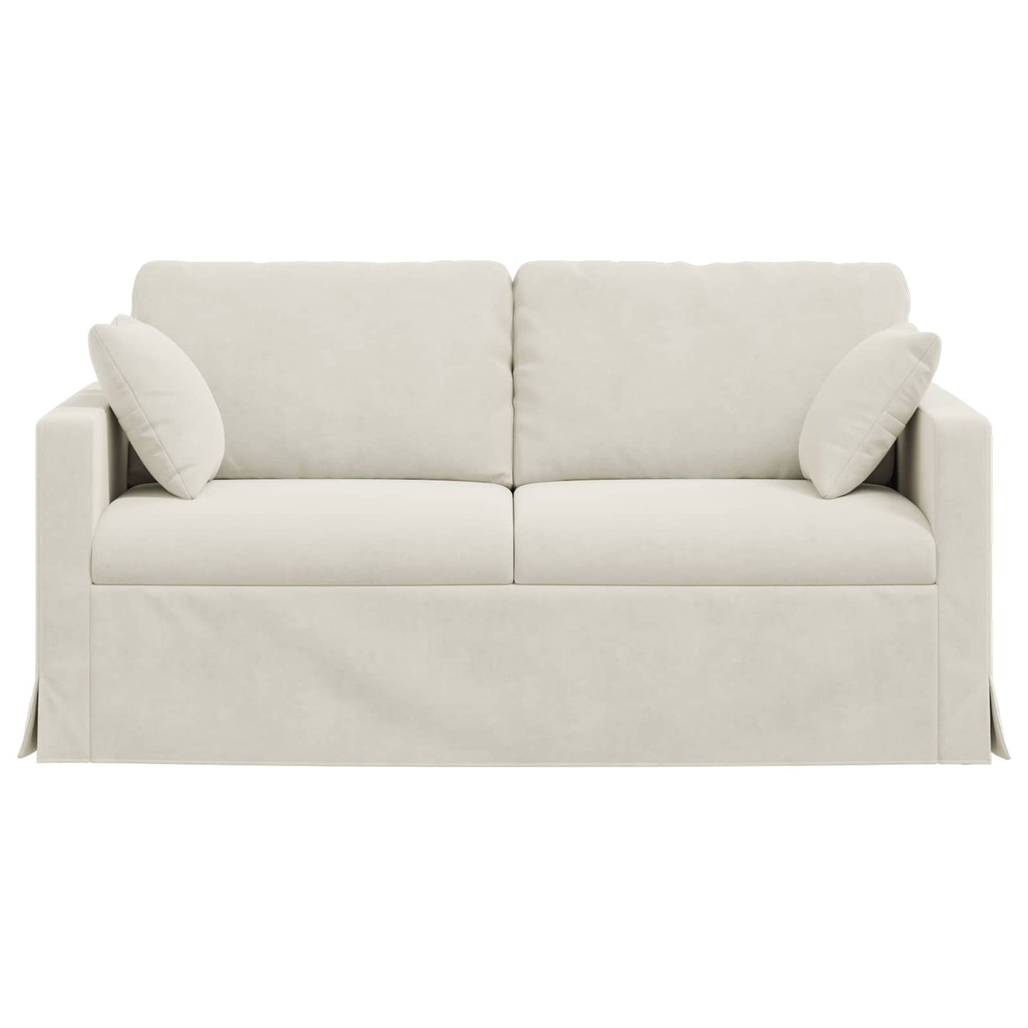 vidaXL Καναπές Κρεμ 158 x 78 x 80 εκ Βελούδο