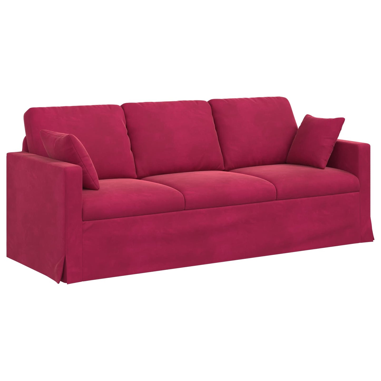 vidaXL Καναπές Κόκκινο 198 x 78 x 80 εκ Βελούδο