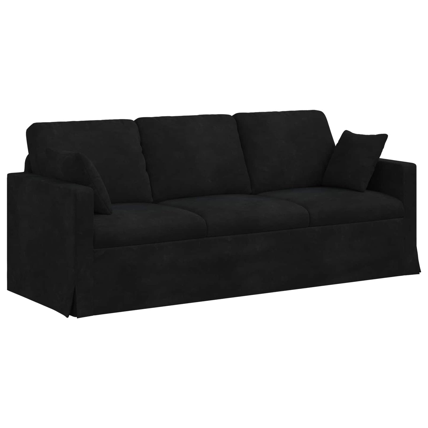 vidaXL Καναπές Μαύρο 198 x 78 x 80 εκ Βελούδο