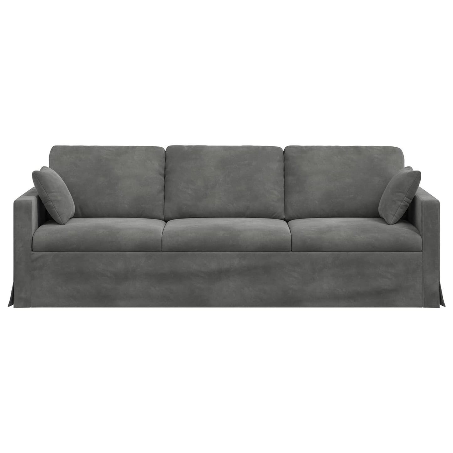 vidaXL Καναπές Σκούρο Γκρι 228 x 78 x 80 εκ Βελούδο
