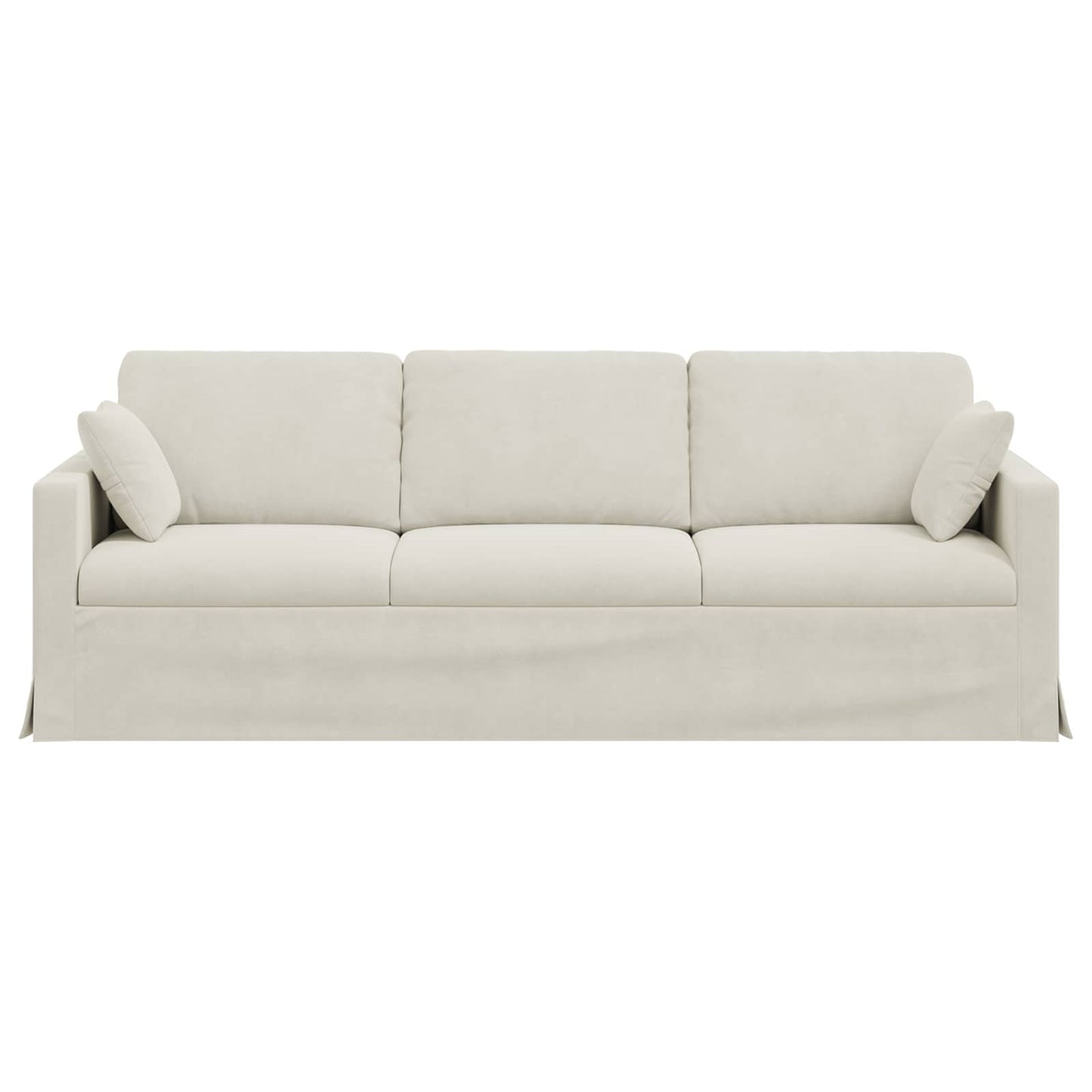 vidaXL Καναπές Κρεμ 228 x 78 x 80 εκ Βελούδο