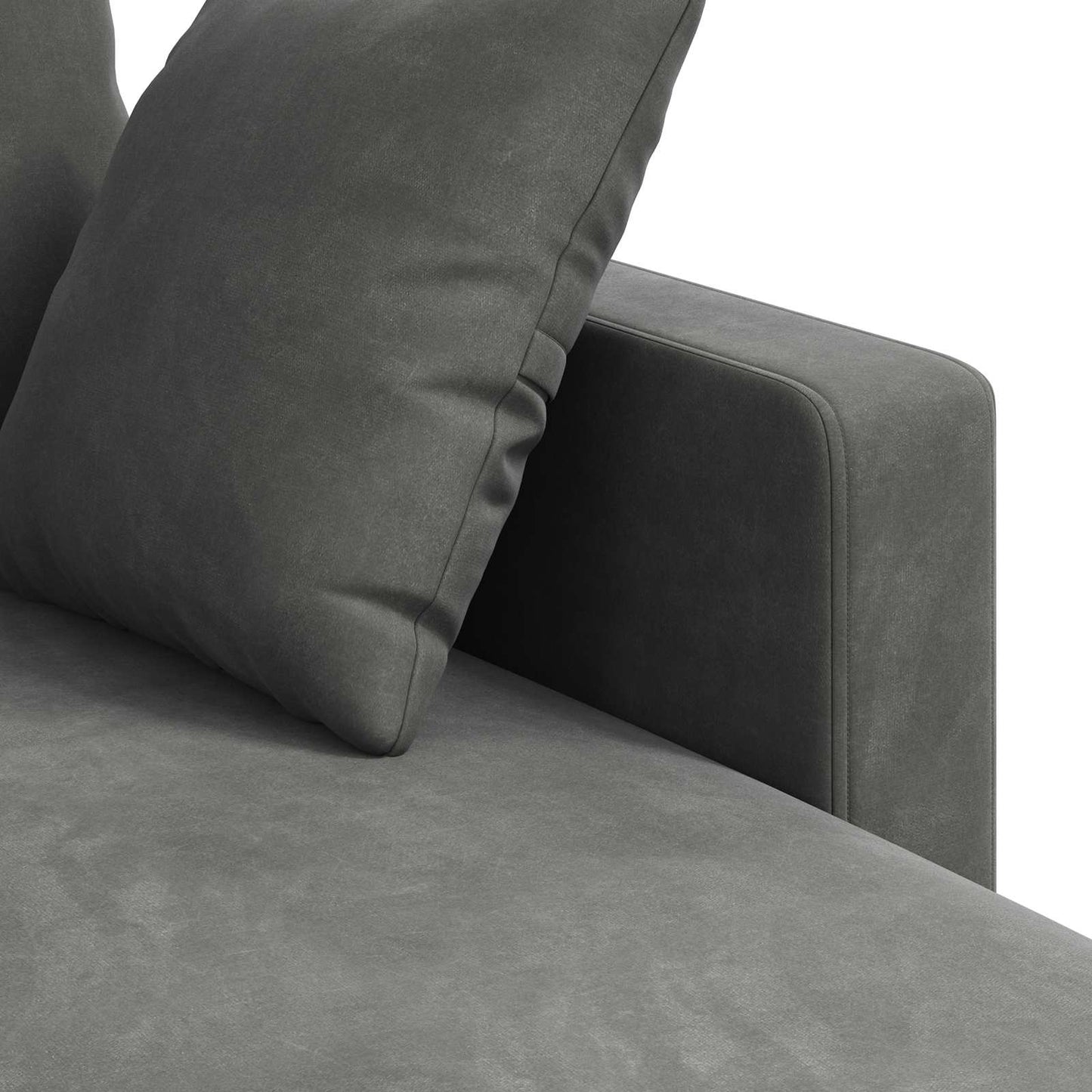 vidaXL Καναπές Σκούρο Γκρι 178 x 134 x 80 εκ Βελούδο