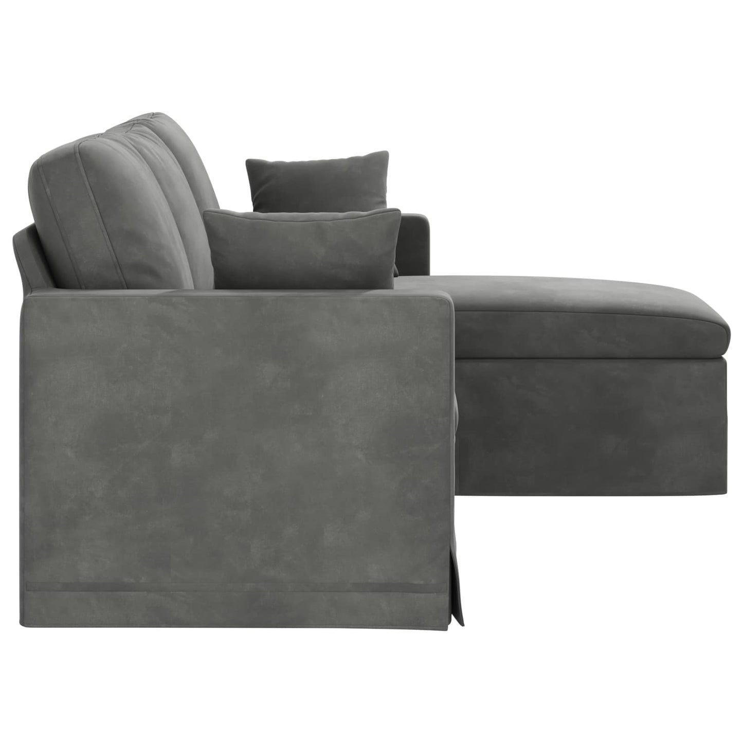 vidaXL Καναπές Σκούρο Γκρι 178 x 134 x 80 εκ Βελούδο
