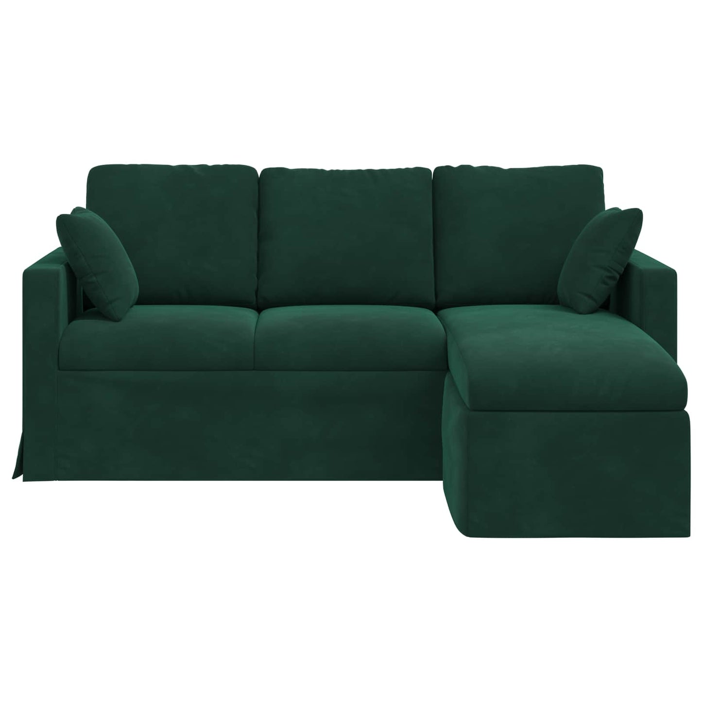 vidaXL Καναπές Σκούρο Πράσινο 178 x 134 x 80 εκ Βελούδο