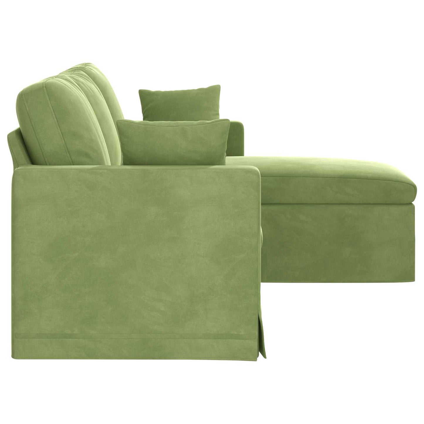 vidaXL Καναπές Ανοιχτό Πράσινο 178 x 134 x 80 εκ Βελούδο
