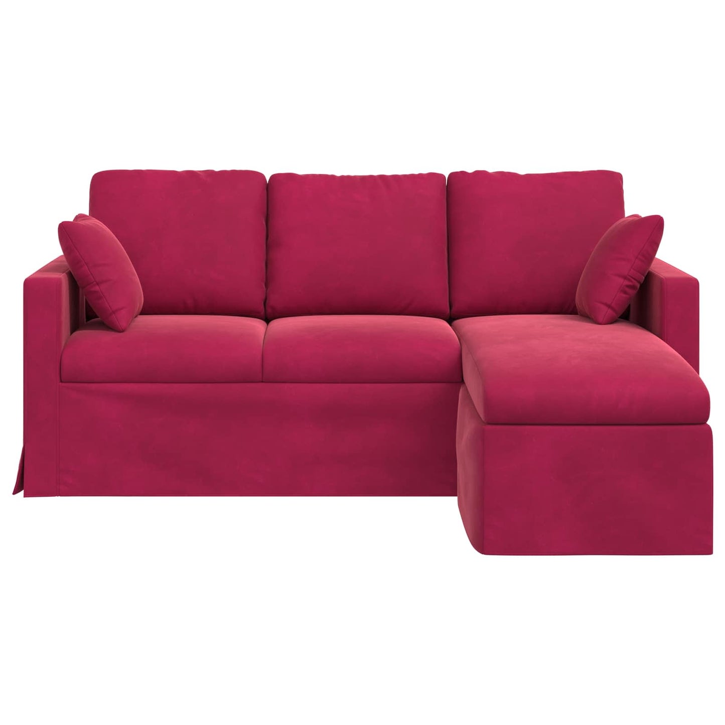vidaXL Καναπές Κόκκινο 178 x 134 x 80 εκ Βελούδο