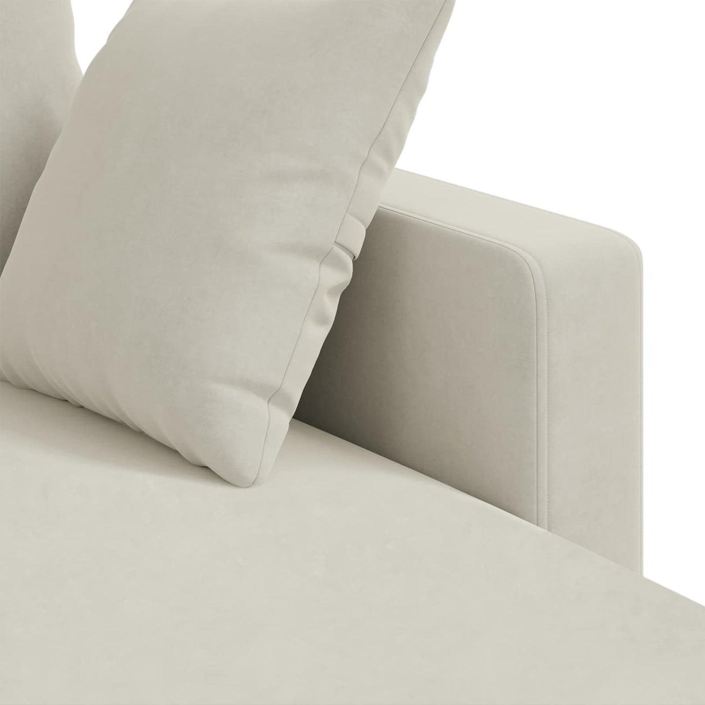 vidaXL Καναπές Κρεμ 178 x 134 x 80 εκ Βελούδο
