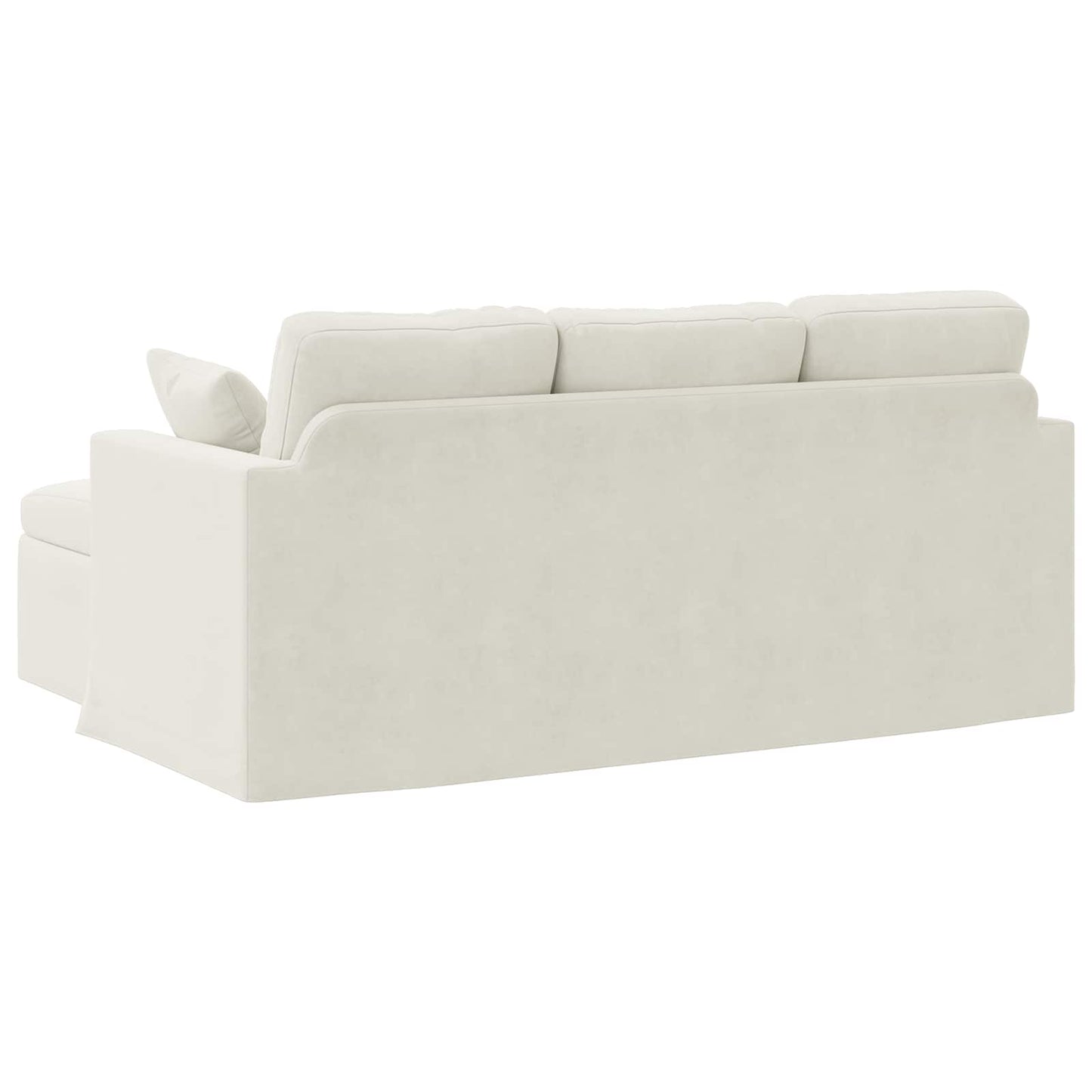 vidaXL Καναπές Κρεμ 178 x 134 x 80 εκ Βελούδο