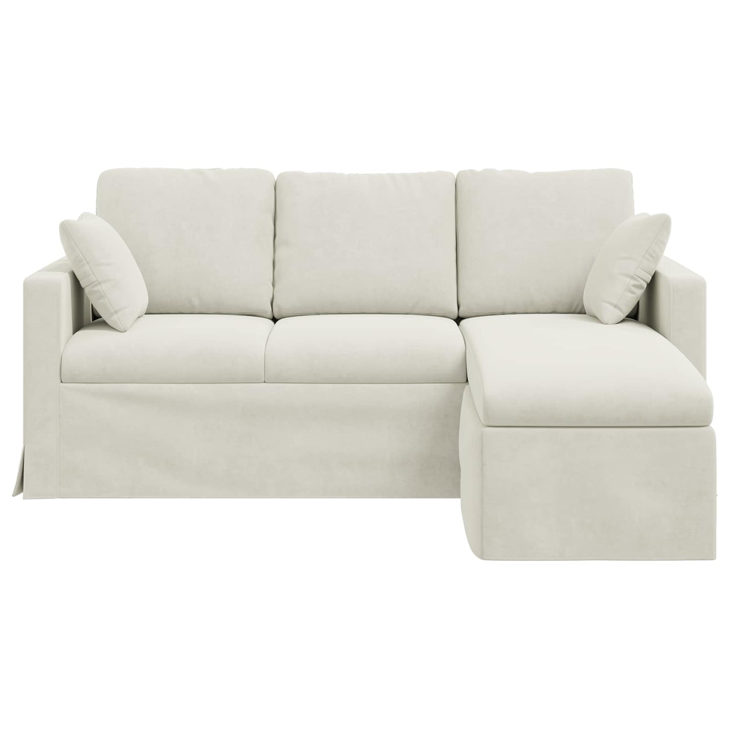 vidaXL Καναπές Κρεμ 178 x 134 x 80 εκ Βελούδο