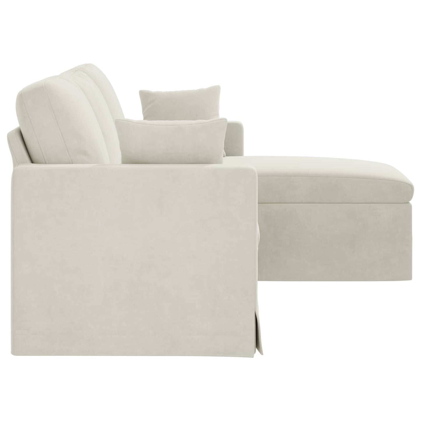 vidaXL Καναπές Κρεμ 178 x 134 x 80 εκ Βελούδο