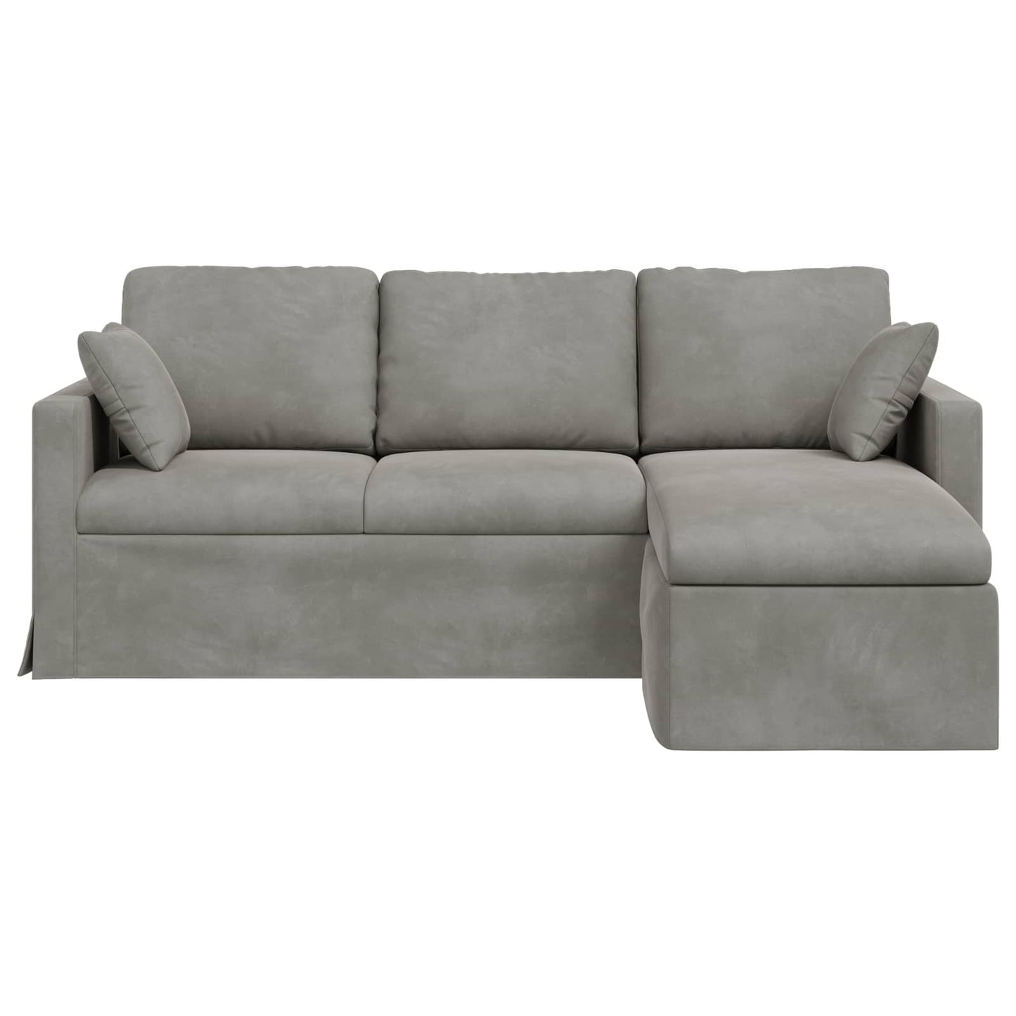 vidaXL Καναπές Ανοιχτό γκρι 198 x 134 x 80 εκ Βελούδο