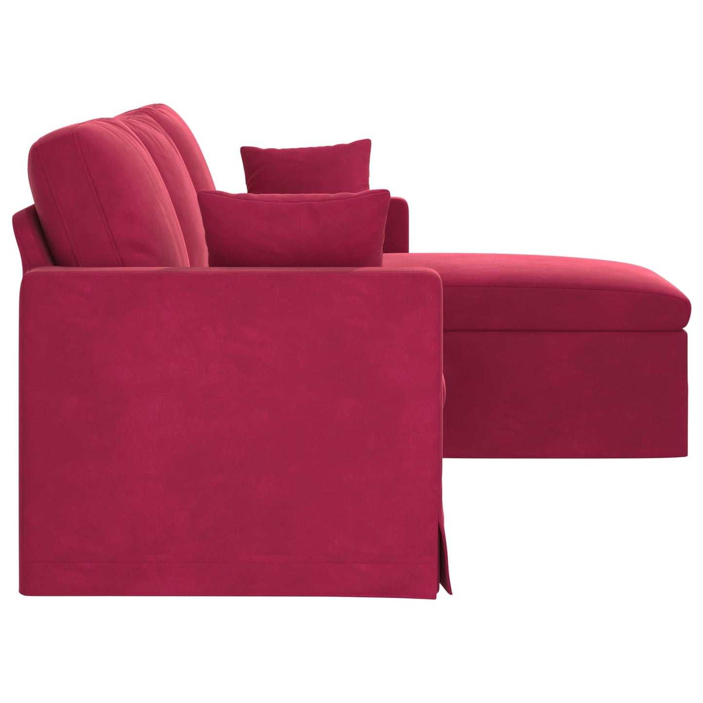 vidaXL Καναπές Κόκκινο 198 x 134 x 80 εκ Βελούδο