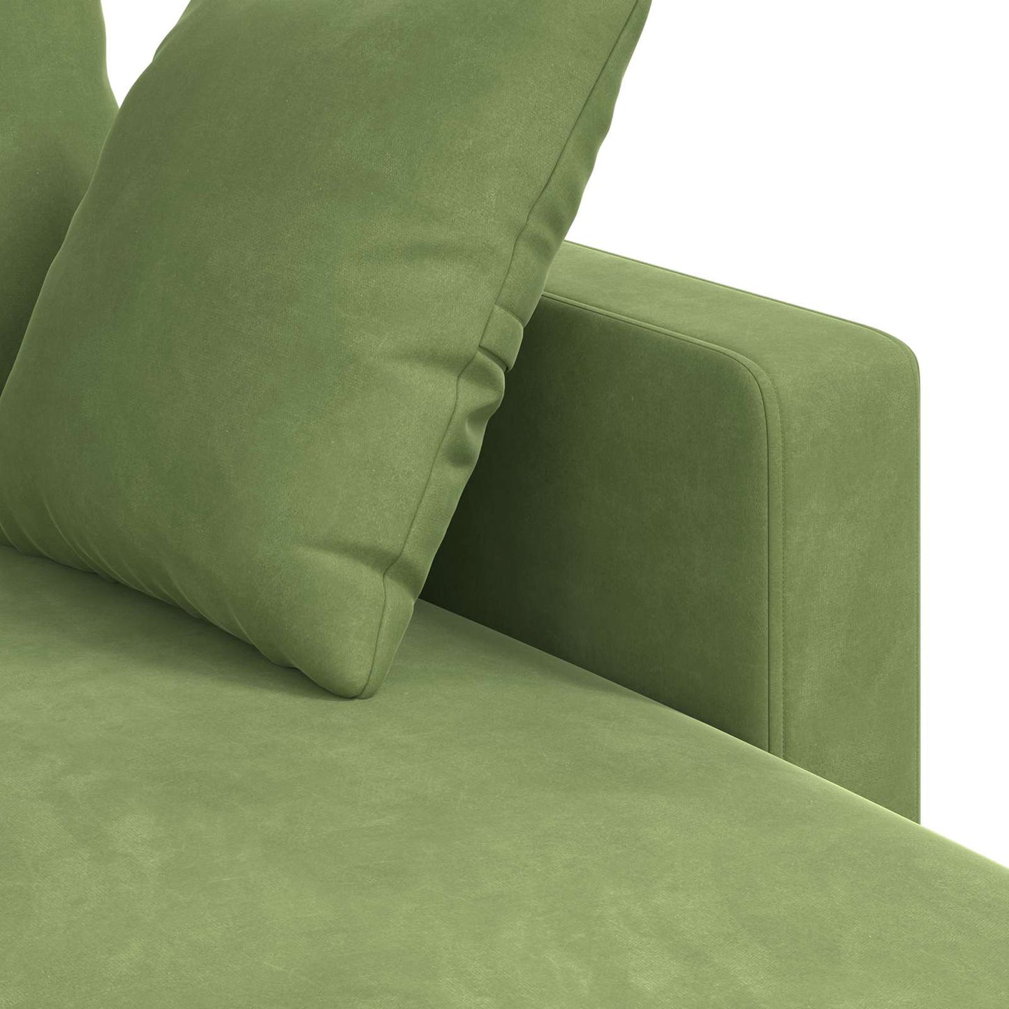vidaXL Καναπές Ανοιχτό Πράσινο 228 x 134 x 80 εκ Βελούδο