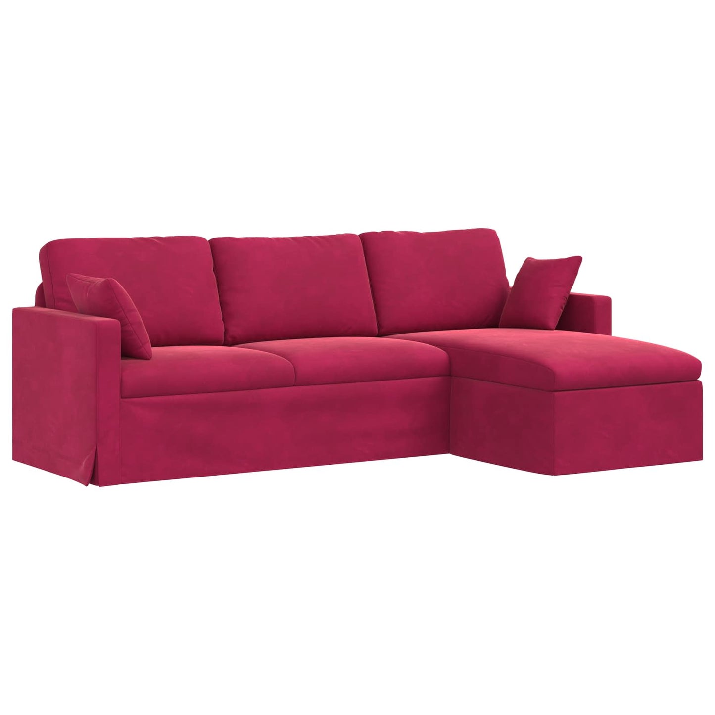vidaXL Καναπές Κόκκινο 228 x 134 x 80 εκ Βελούδο