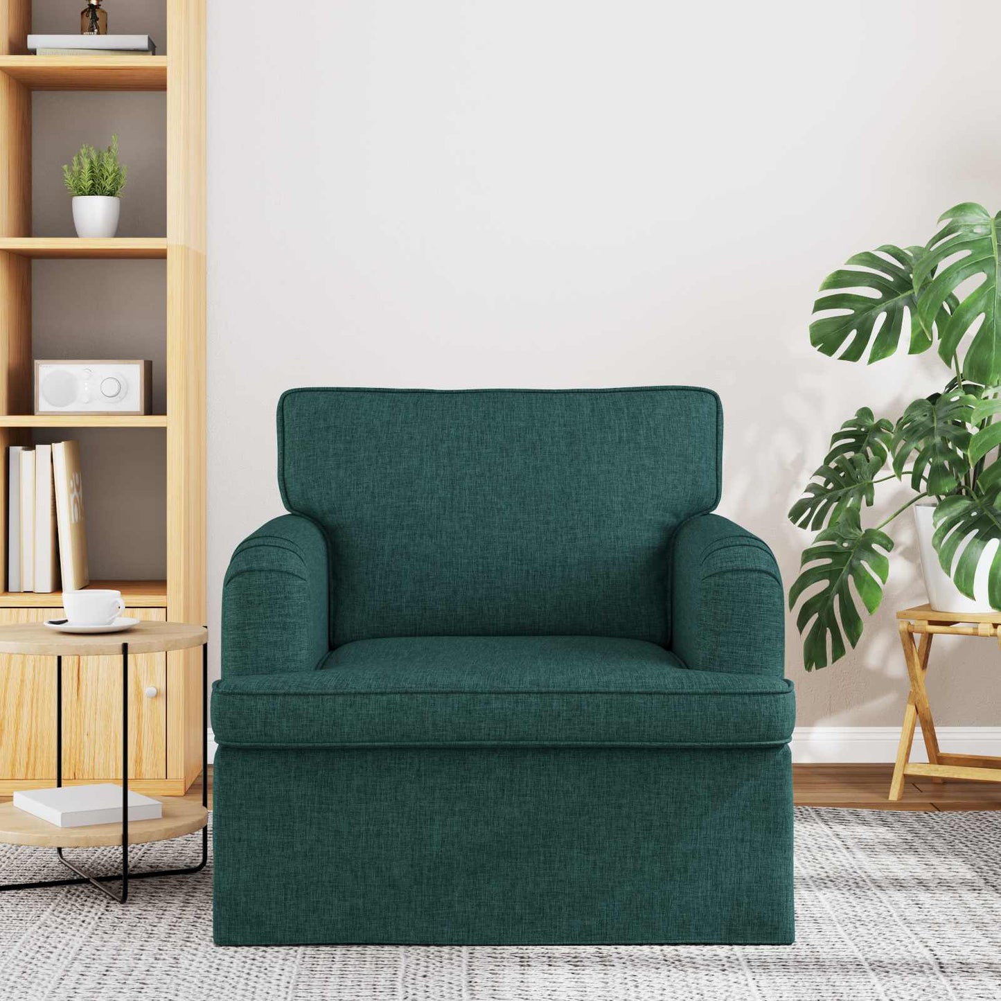vidaXL Καναπές Σκούρο Πράσινο 84 x 80 x 85 εκ ύφασμα