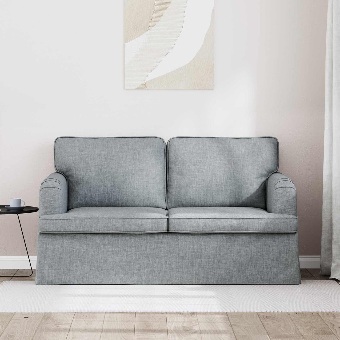 vidaXL Καναπές Ανοιχτό γκρι 144 x 80 x 85 εκ ύφασμα