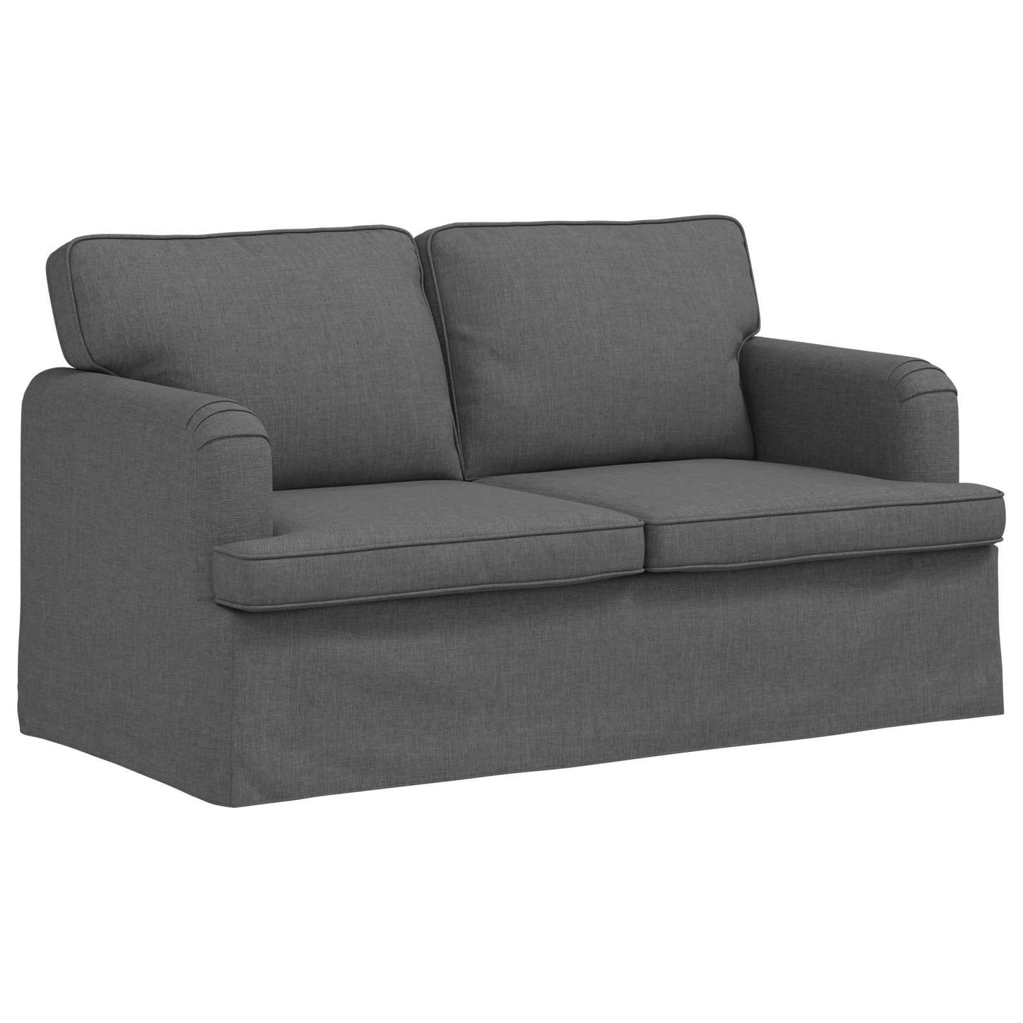 vidaXL Καναπές Σκούρο Γκρι 144 x 80 x 85 εκ ύφασμα