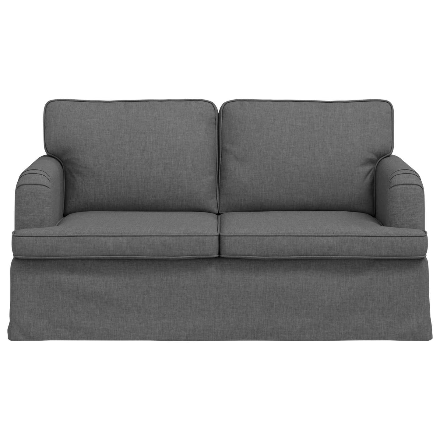 vidaXL Καναπές Σκούρο Γκρι 144 x 80 x 85 εκ ύφασμα