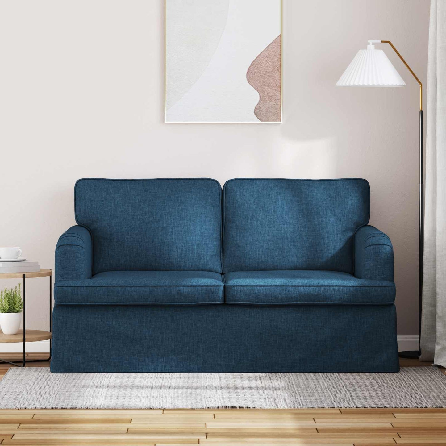vidaXL Καναπές Μπλε 144 x 80 x 85 εκ ύφασμα