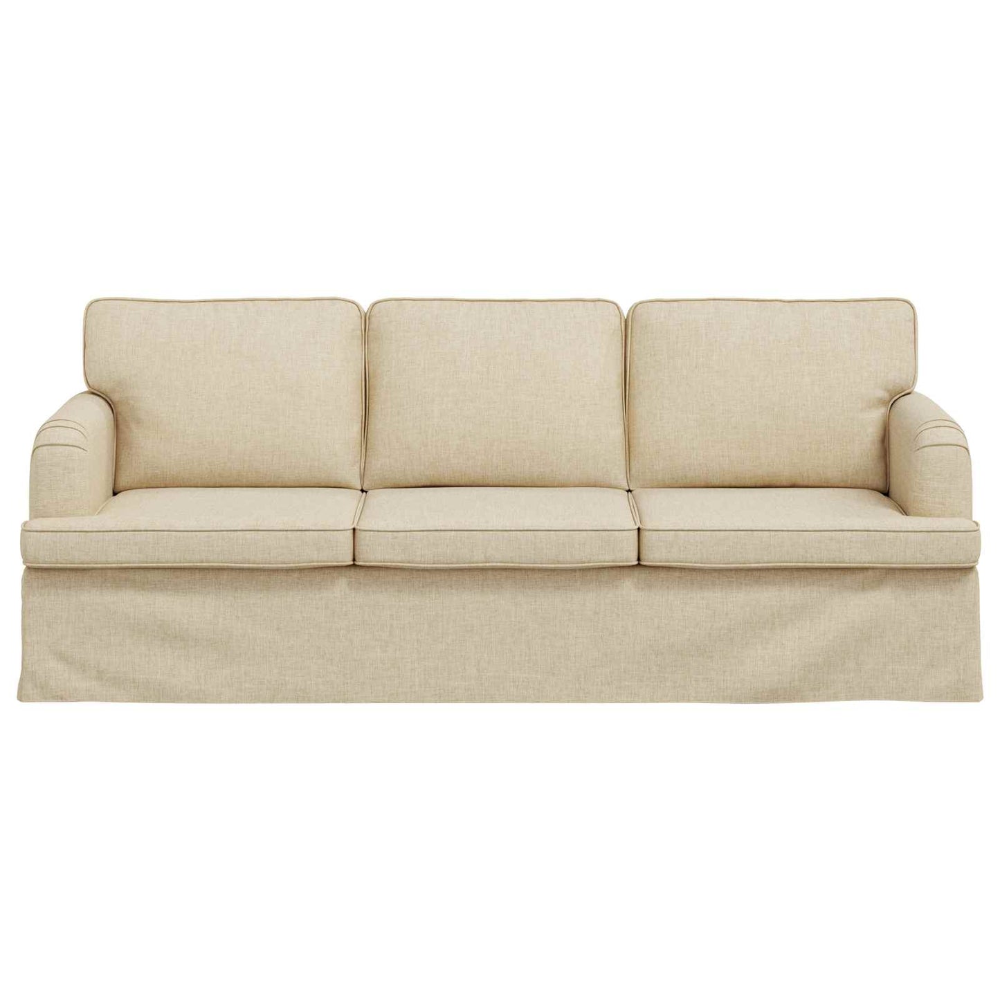 vidaXL Καναπές Κρεμ 201 x 80 x 85 εκ ύφασμα