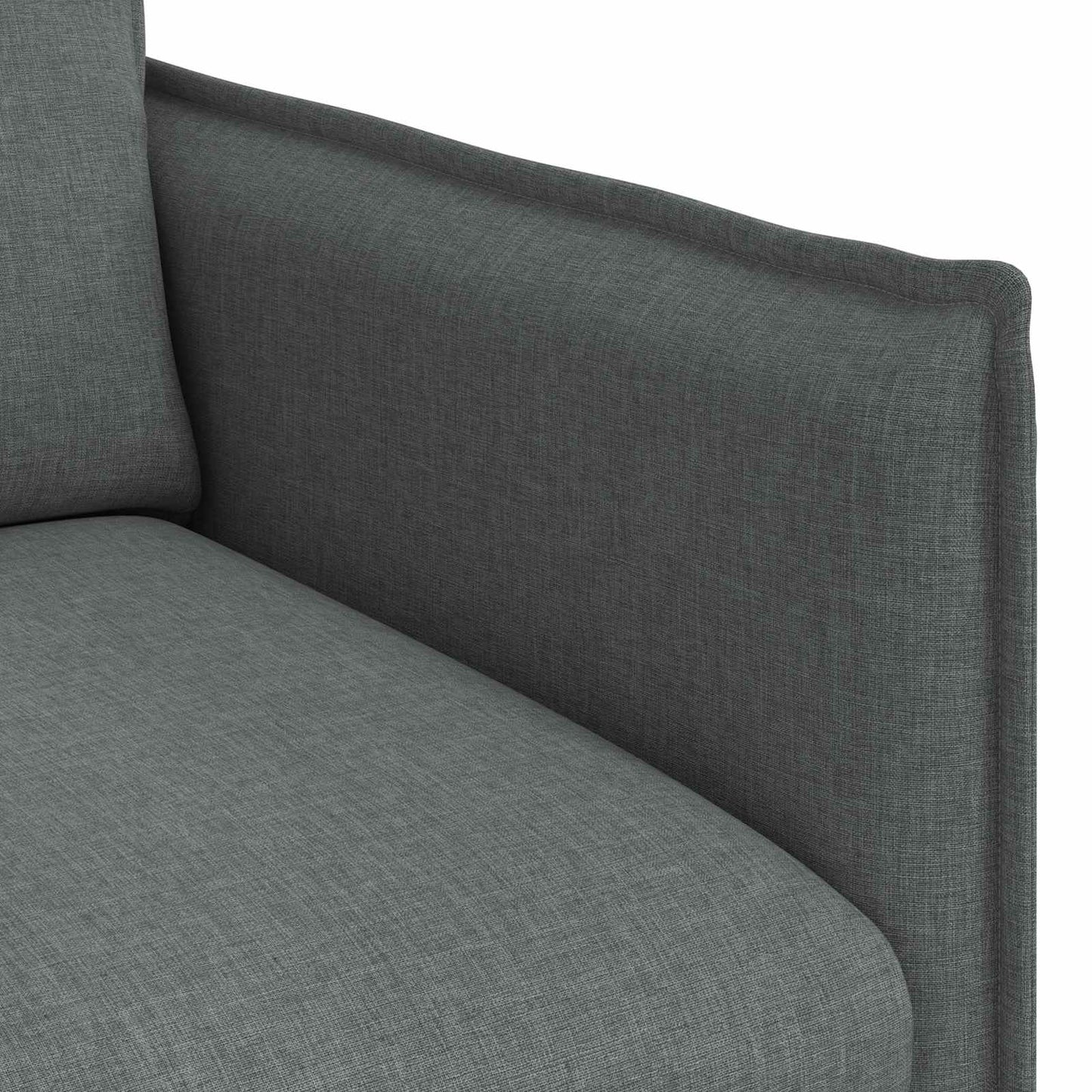 vidaXL Καναπές Σκούρο Γκρι 195 x 82 x 85 εκ ύφασμα