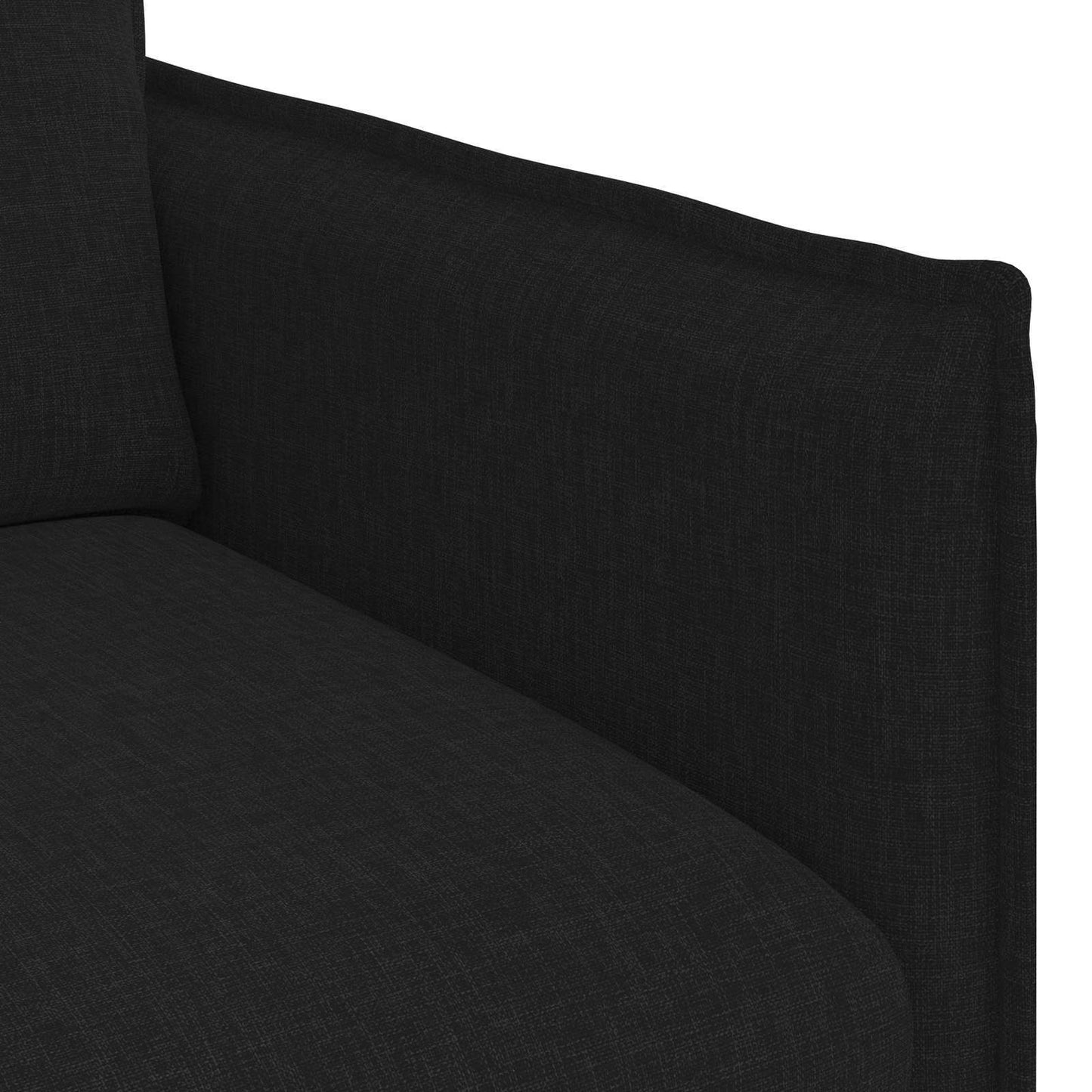 vidaXL Καναπές Μαύρο 195 x 82 x 85 εκ ύφασμα
