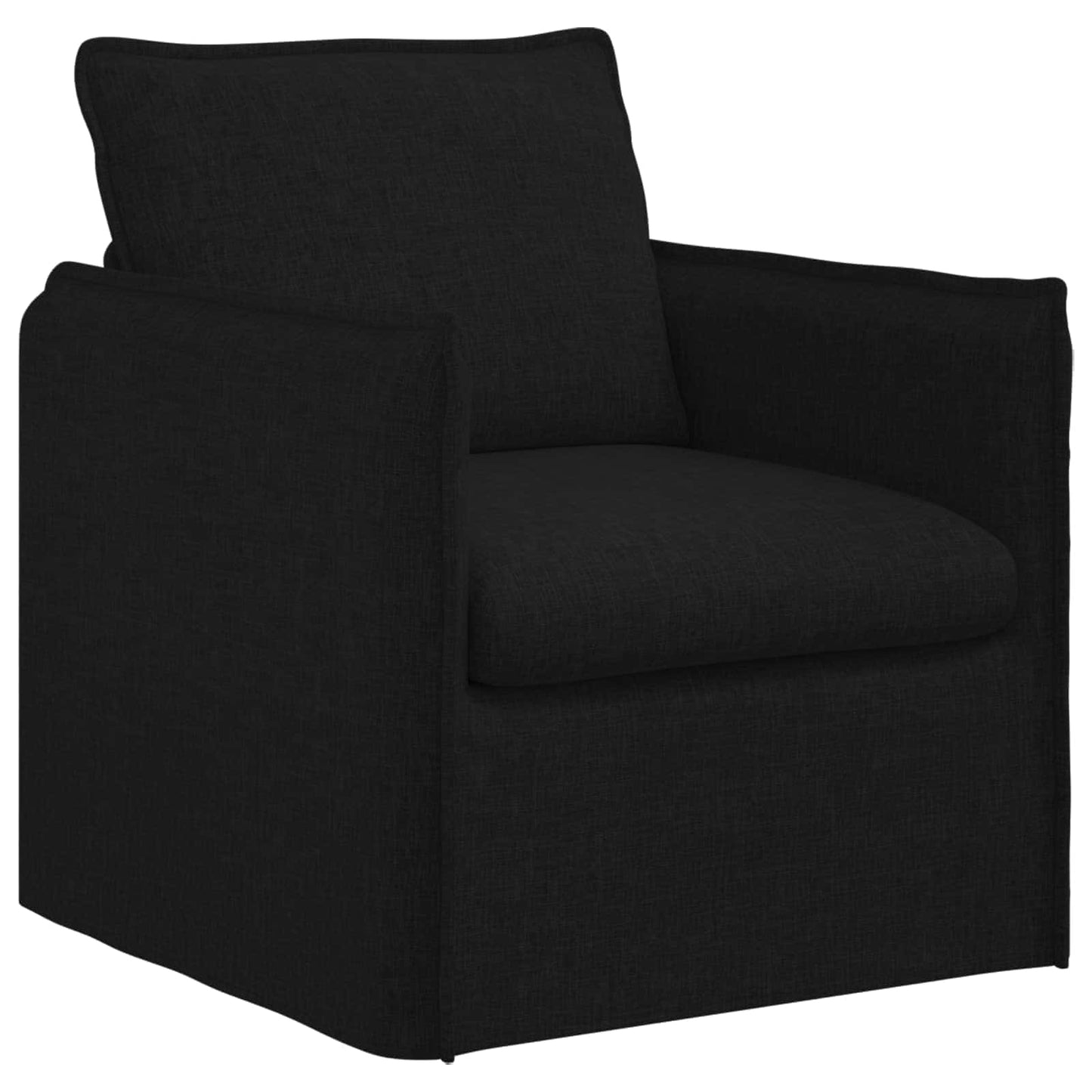 vidaXL Καναπές Μαύρο 195 x 82 x 85 εκ ύφασμα