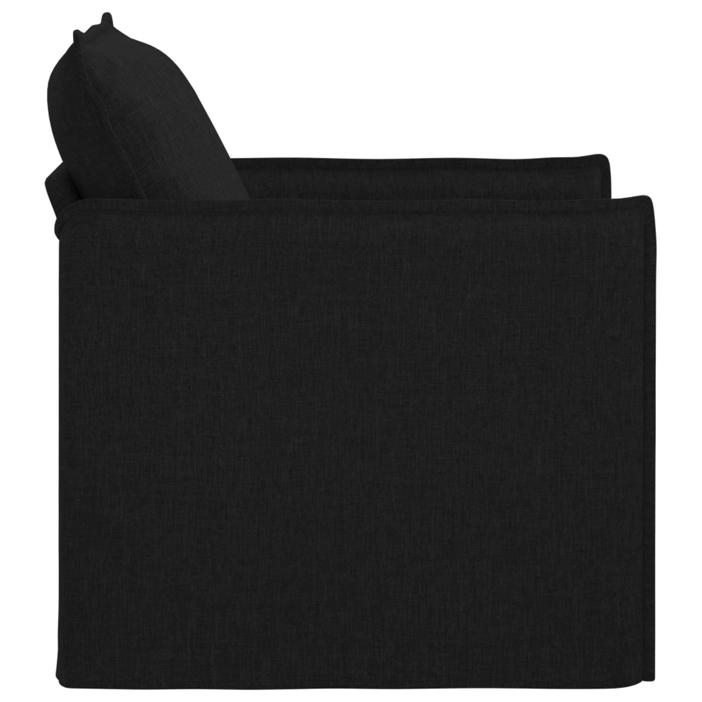 vidaXL Καναπές Μαύρο 195 x 82 x 85 εκ ύφασμα