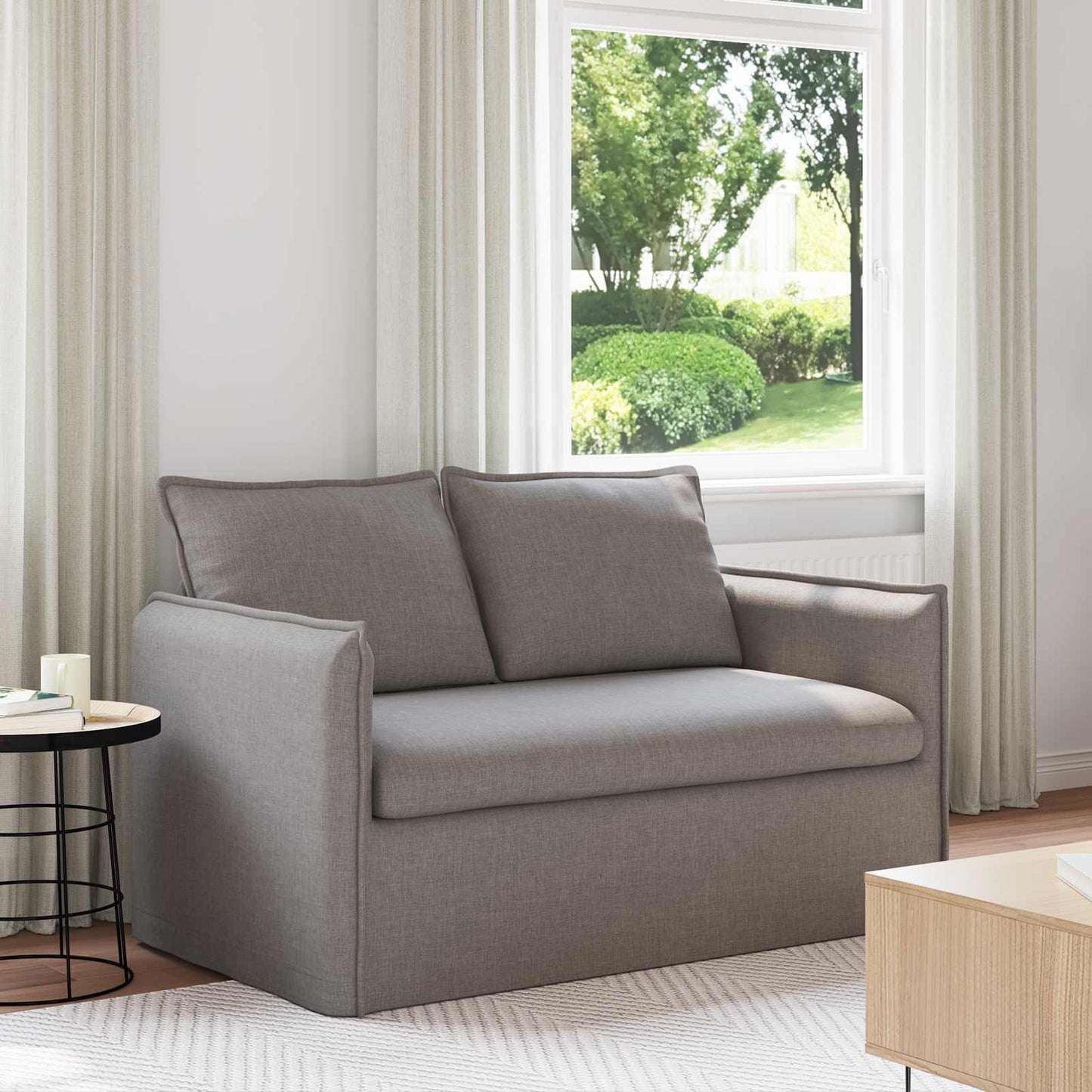 vidaXL Καναπές Taupe 195 x 82 x 85 εκ ύφασμα