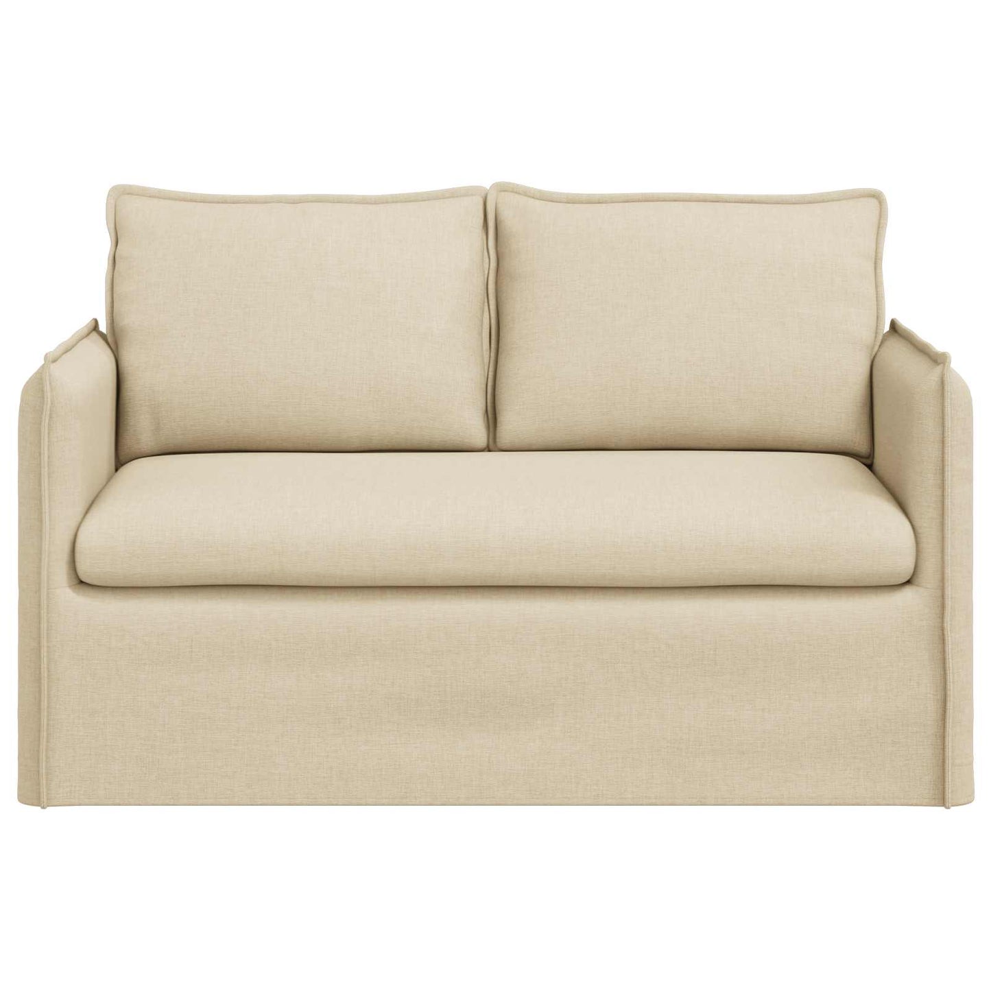 vidaXL Καναπές Κρεμ 136 x 82 x 85 εκ ύφασμα