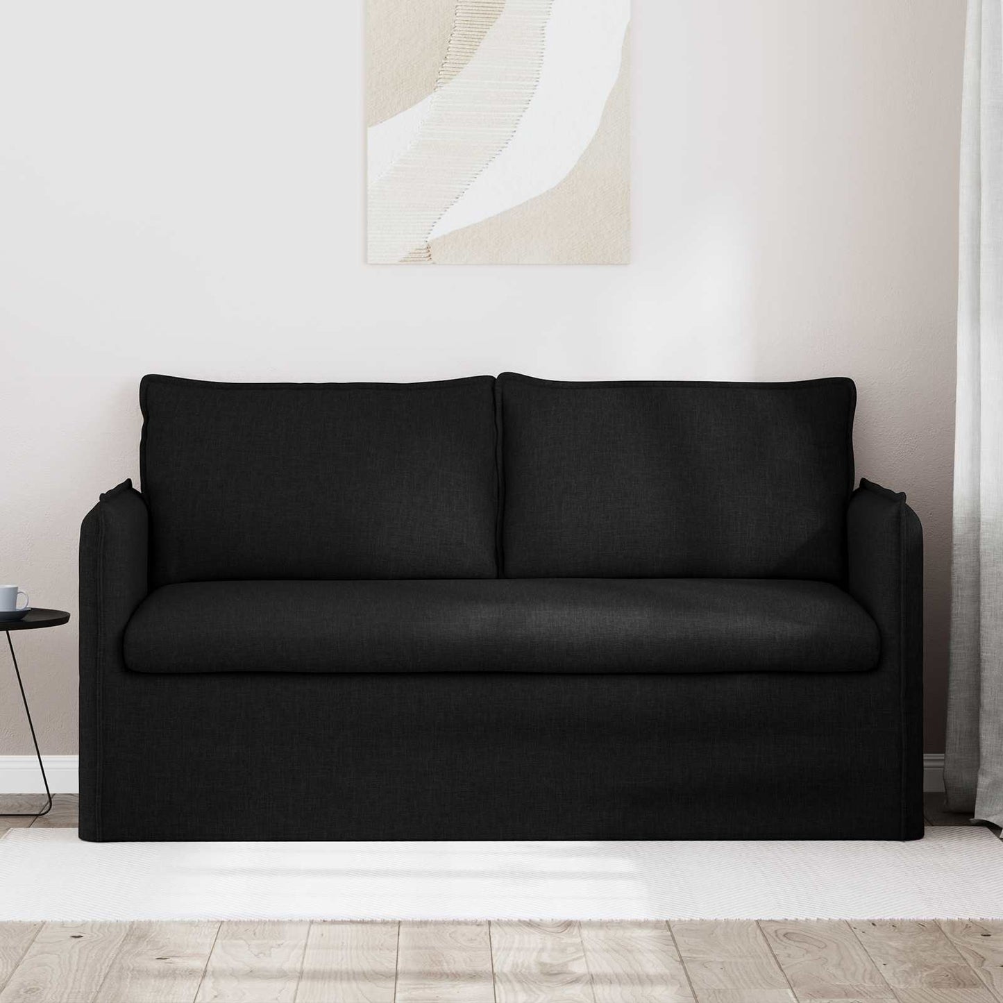 vidaXL Καναπές Μαύρο 156 x 82 x 85 εκ ύφασμα