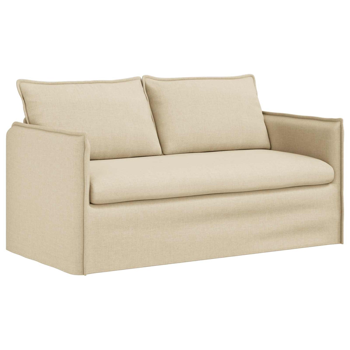 vidaXL Καναπές Κρεμ 156 x 82 x 85 εκ ύφασμα