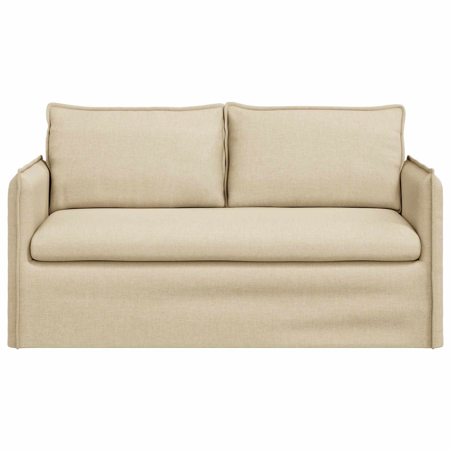 vidaXL Καναπές Κρεμ 156 x 82 x 85 εκ ύφασμα