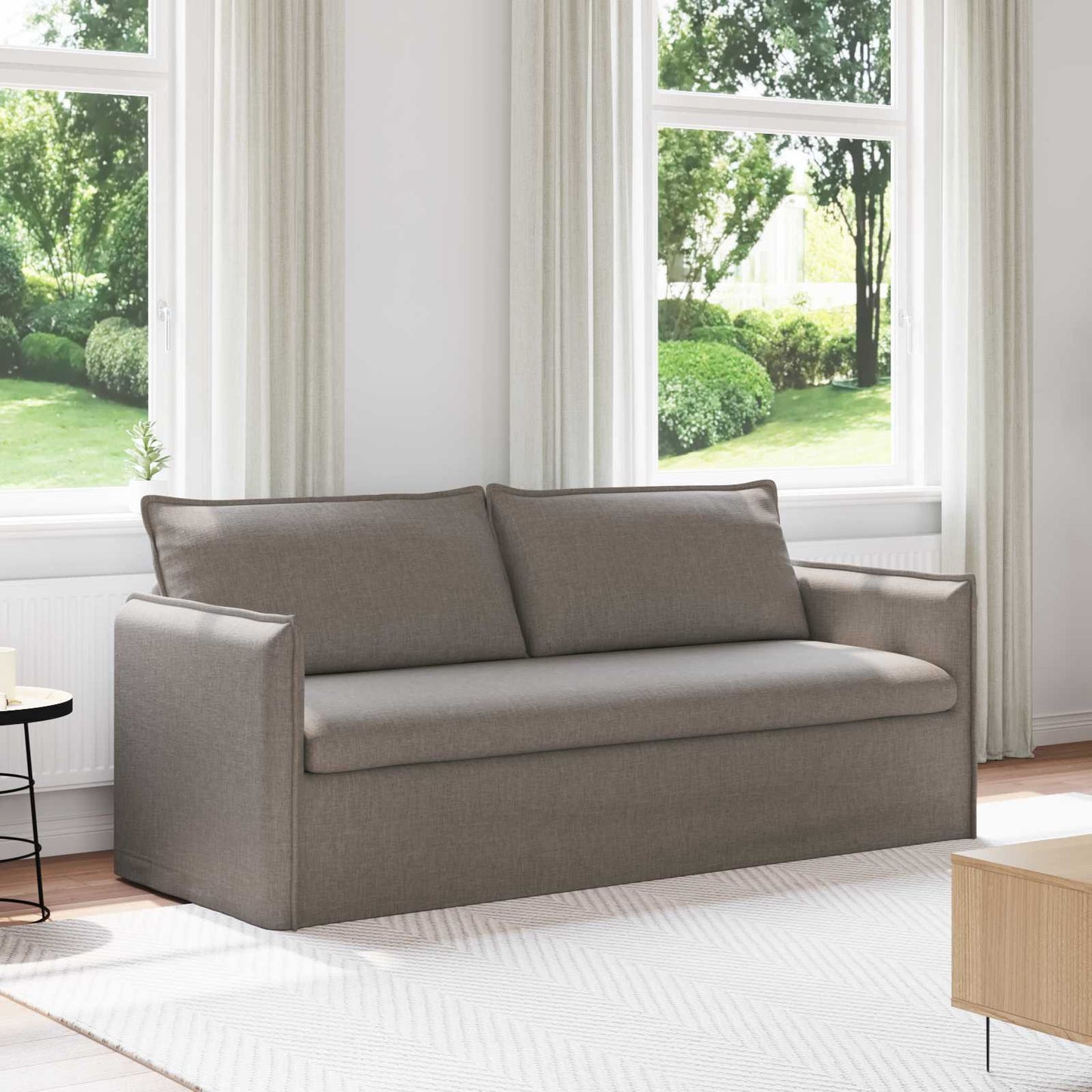 vidaXL Καναπές Taupe 196 x 82 x 85 εκ ύφασμα