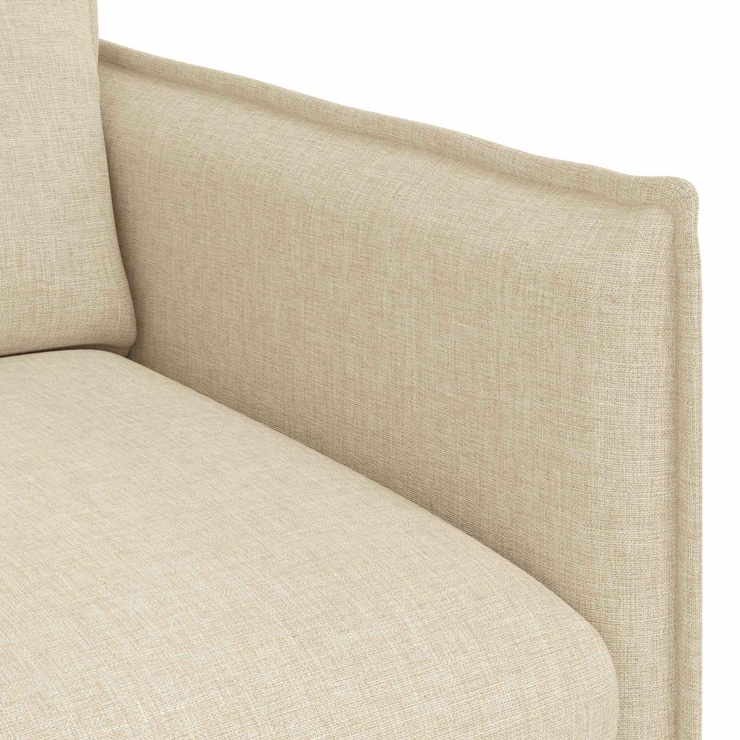 vidaXL Καναπές Κρεμ 196 x 82 x 85 εκ ύφασμα