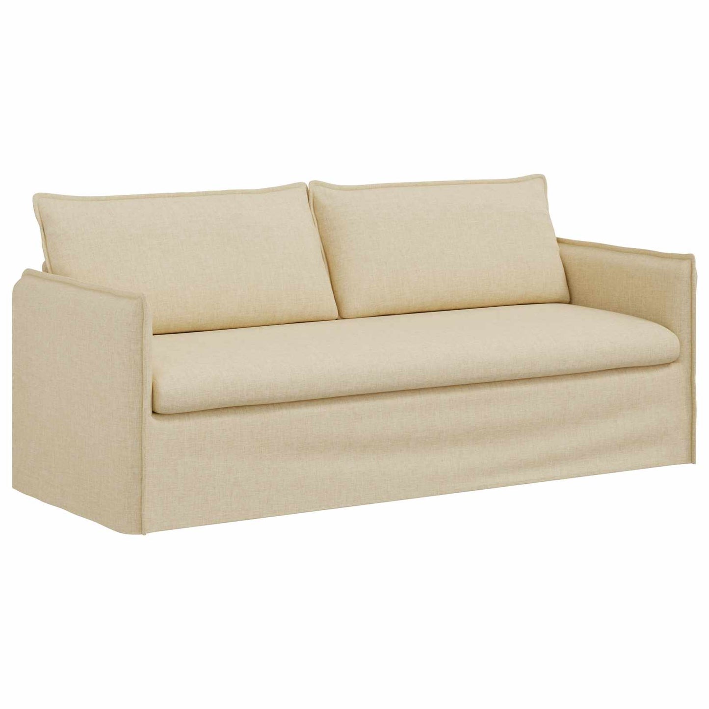vidaXL Καναπές Κρεμ 196 x 82 x 85 εκ ύφασμα