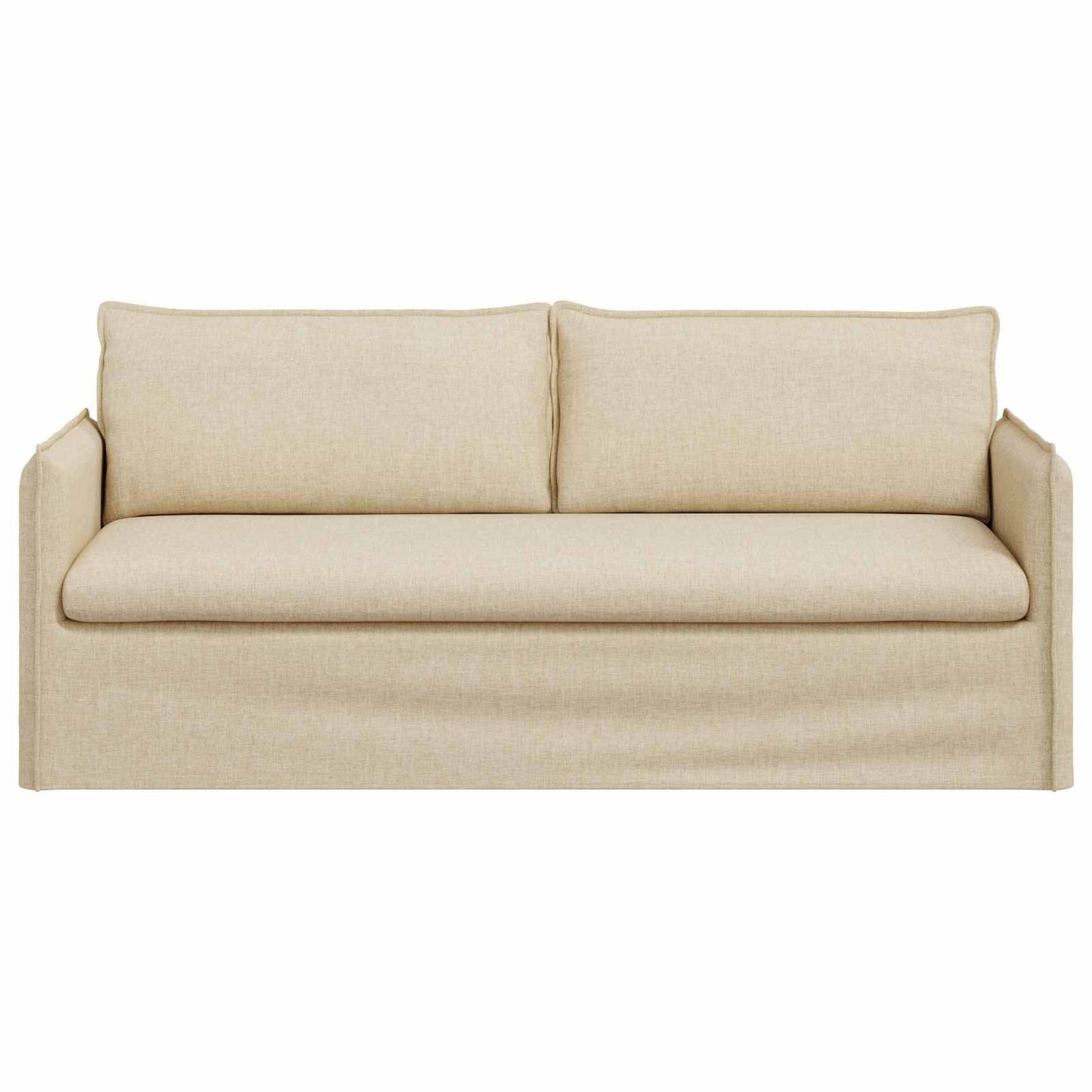 vidaXL Καναπές Κρεμ 196 x 82 x 85 εκ ύφασμα