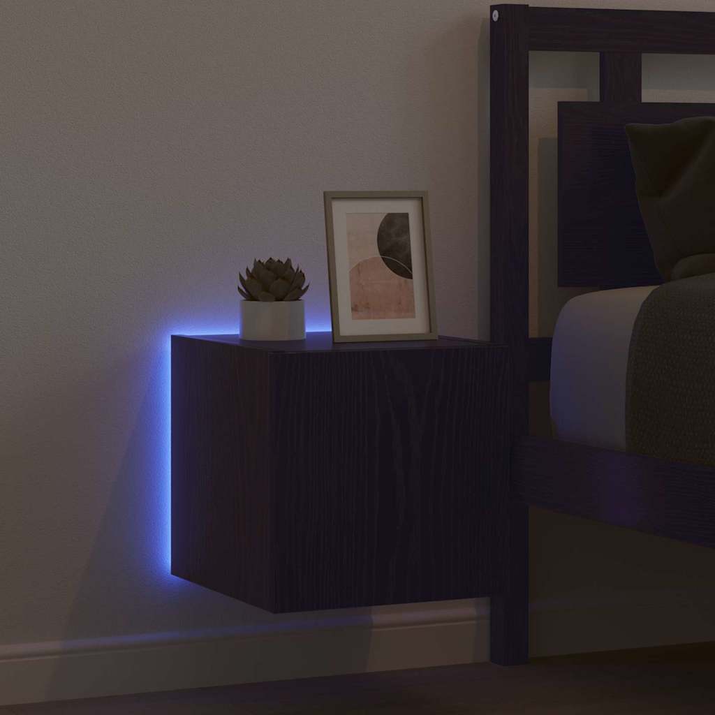 vidaXL Ντουλάπι Τηλεόρασης Τοίχου Μαύρη Οξυά 30,5 x 35 x 30 cm