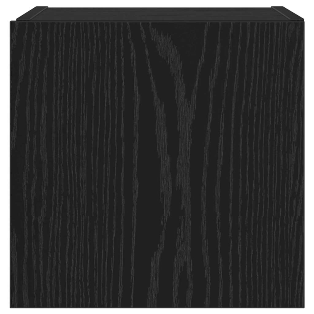 vidaXL Ντουλάπι Τηλεόρασης Τοίχου Μαύρη Οξυά 30,5 x 35 x 30 cm