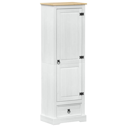 vidaXL Ντουλάπες με ράφι Λευκό 55 x 38 x 170 εκ Στερεά ξυλεία πεύκου